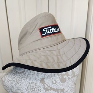Titleist Bucket Hat Golf Patch Spell Out Outdoor Core Cap Sz S/M